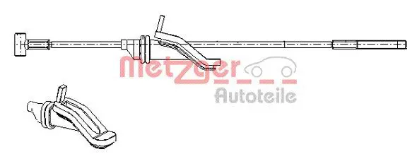 Handler.Part Cable, parking brake METZGER 170686 1