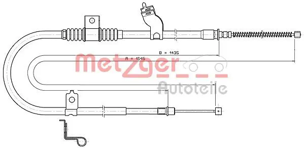 Handler.Part Cable, parking brake METZGER 172290 1