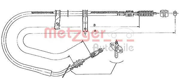 Handler.Part Cable, parking brake METZGER 17068 1