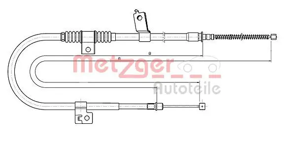 Handler.Part Cable, parking brake METZGER 172291 1