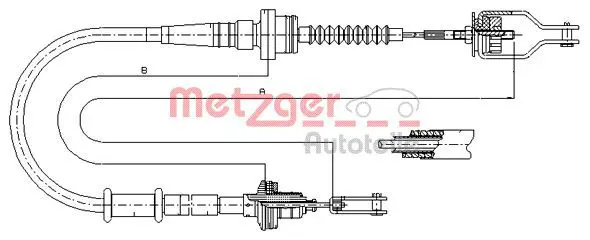 Handler.Part Clutch cable METZGER 180035 1