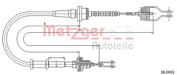 Handler.Part Clutch cable METZGER 180032 1