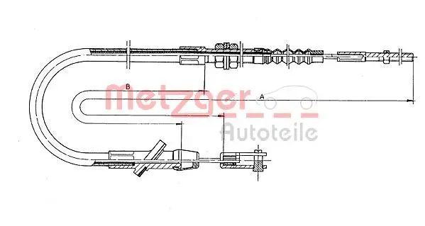 Handler.Part Clutch cable METZGER 18600 1