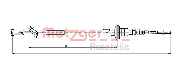 Handler.Part Clutch cable METZGER 183500 1