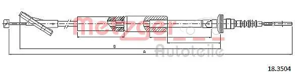 Handler.Part Clutch cable METZGER 183504 1