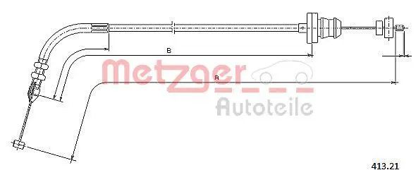 Handler.Part Accelerator cable METZGER 41321 2