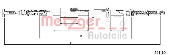 Handler.Part Cable, parking brake METZGER 46110 2