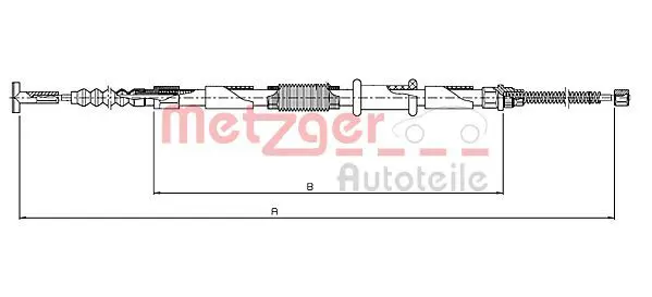 Handler.Part Cable, parking brake METZGER 46111 1