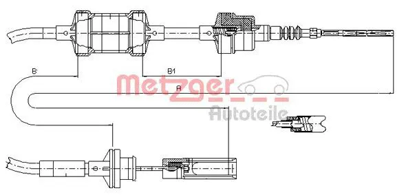 Handler.Part Clutch cable METZGER 4621 1