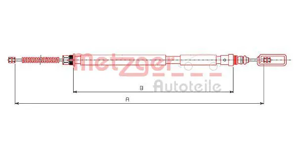 Handler.Part Cable, parking brake METZGER 4914 1