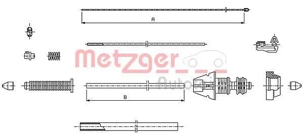 Handler.Part Accelerator cable METZGER 4931 1