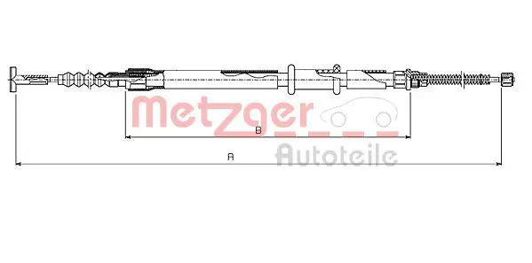 Handler.Part Cable, parking brake METZGER 63111 1