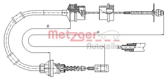 Handler.Part Clutch cable METZGER 11727 1