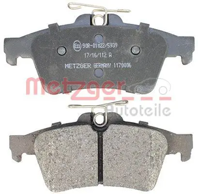 Handler.Part Brake pad set, disc brake METZGER 1170006 4