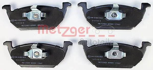 Handler.Part Brake pad set, disc brake METZGER 1170027 2