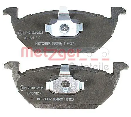 Handler.Part Brake pad set, disc brake METZGER 1170027 3