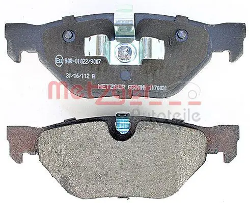 Handler.Part Brake pad set, disc brake METZGER 1170031 3