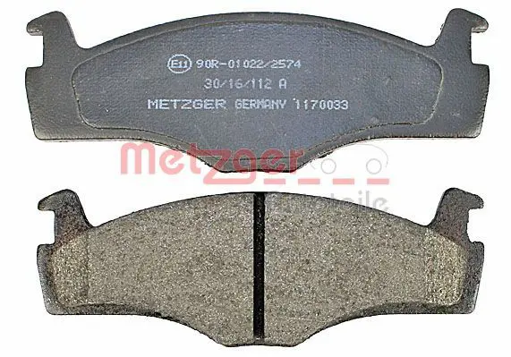 Handler.Part Brake pad set, disc brake METZGER 1170033 3