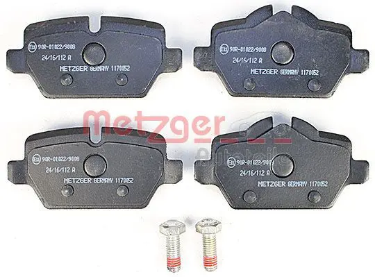 Handler.Part Brake pad set, disc brake METZGER 1170052 2