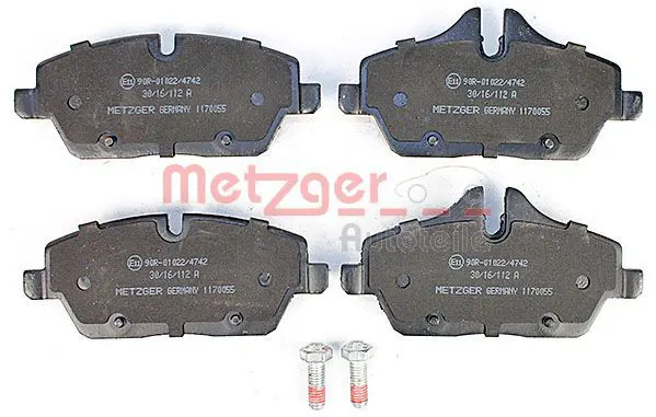 Handler.Part Brake pad set, disc brake METZGER 1170055 2