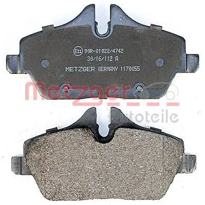 Handler.Part Brake pad set, disc brake METZGER 1170055 3