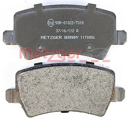 Handler.Part Brake pad set, disc brake METZGER 1170056 3