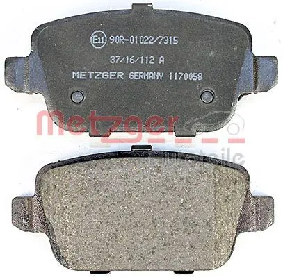 Handler.Part Brake pad set, disc brake METZGER 1170058 3