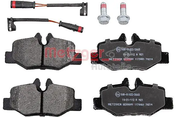 Handler.Part Brake pad set, disc brake METZGER 1170081 1