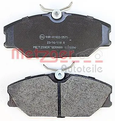 Handler.Part Brake pad set, disc brake METZGER 1170084 3