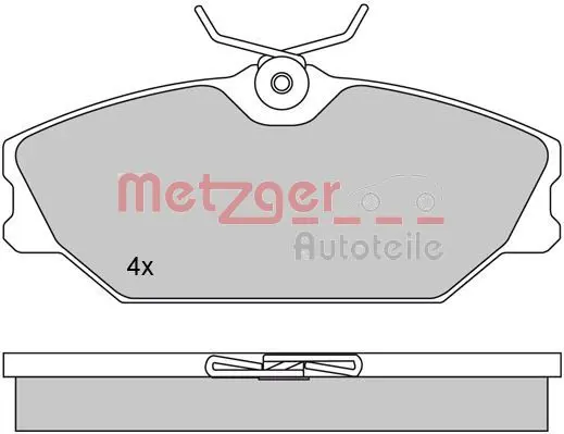 Handler.Part Brake pad set, disc brake METZGER 1170084 1