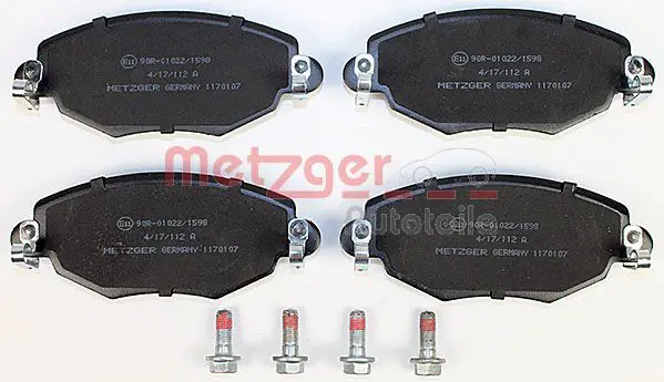 Handler.Part Brake pad set, disc brake METZGER 1170107 2