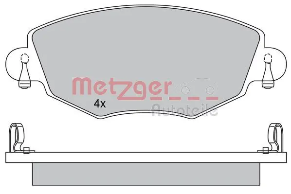 Handler.Part Brake pad set, disc brake METZGER 1170107 1