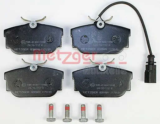 Handler.Part Brake pad set, disc brake METZGER 1170109 2