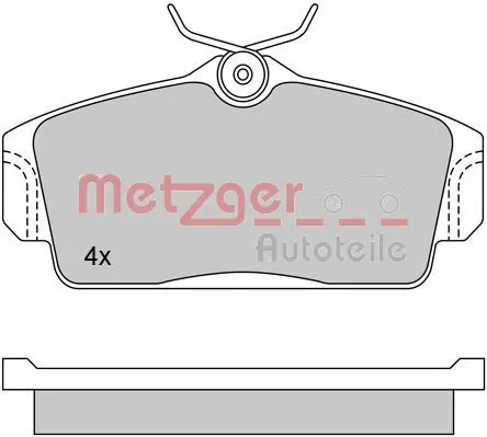 Handler.Part Brake pad set, disc brake METZGER 1170125 1