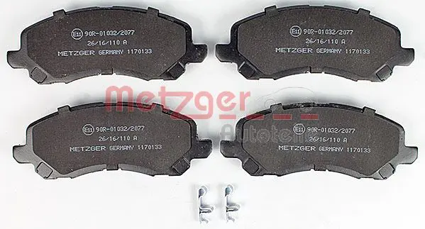 Handler.Part Brake pad set, disc brake METZGER 1170133 2