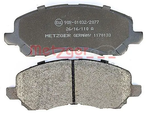 Handler.Part Brake pad set, disc brake METZGER 1170133 3