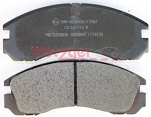 Handler.Part Brake pad set, disc brake METZGER 1170135 4