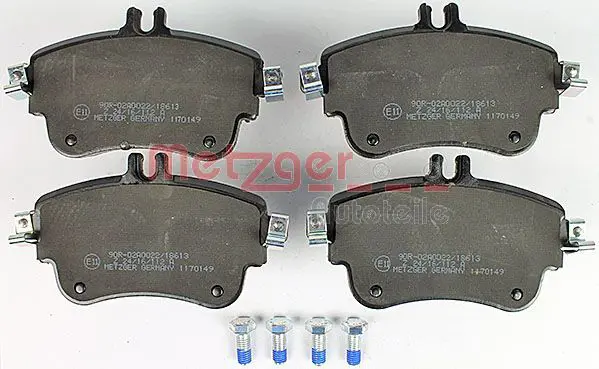 Handler.Part Brake pad set, disc brake METZGER 1170149 2