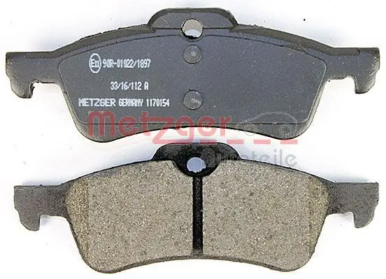 Handler.Part Brake pad set, disc brake METZGER 1170154 4