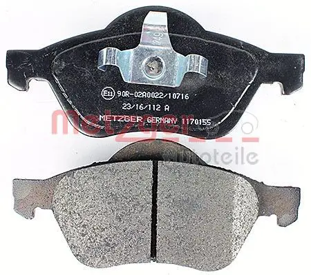 Handler.Part Brake pad set, disc brake METZGER 1170155 3