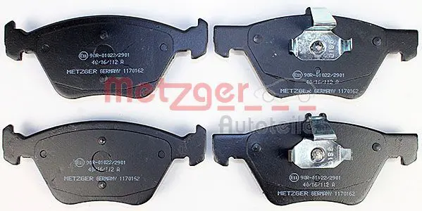 Handler.Part Brake pad set, disc brake METZGER 1170162 2