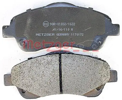 Handler.Part Brake pad set, disc brake METZGER 1170172 4