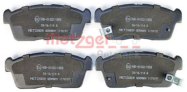 Handler.Part Brake pad set, disc brake METZGER 1170197 2