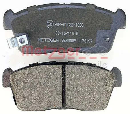 Handler.Part Brake pad set, disc brake METZGER 1170197 3