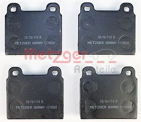 Handler.Part Brake pad set, disc brake METZGER 1170222 2