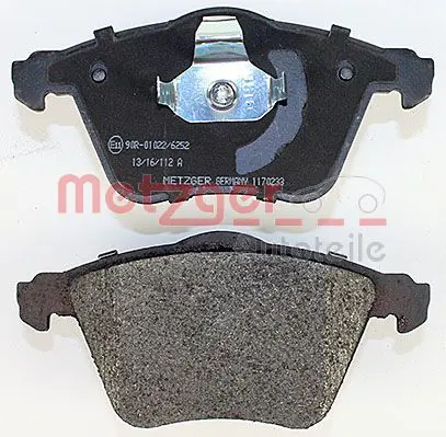 Handler.Part Brake pad set, disc brake METZGER 1170233 3