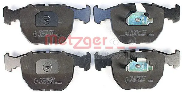 Handler.Part Brake pad set, disc brake METZGER 1170238 2