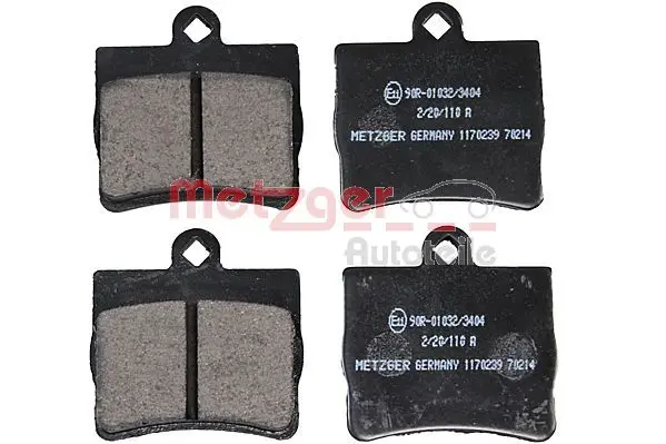 Handler.Part Brake pad set, disc brake METZGER 1170239 1