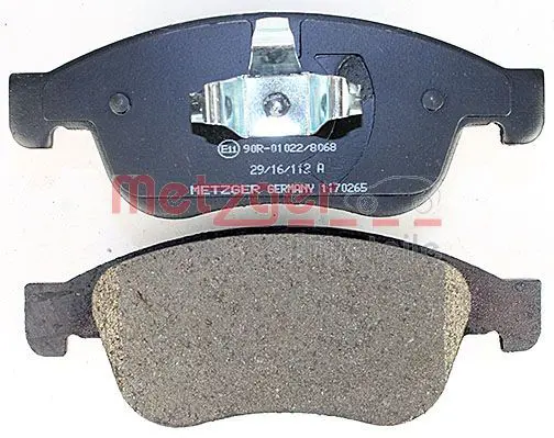 Handler.Part Brake pad set, disc brake METZGER 1170265 3