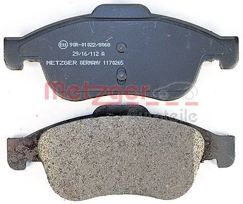 Handler.Part Brake pad set, disc brake METZGER 1170265 4